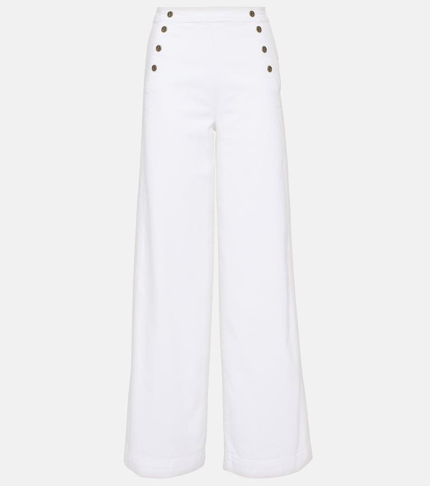 frame high-rise wide-leg pants