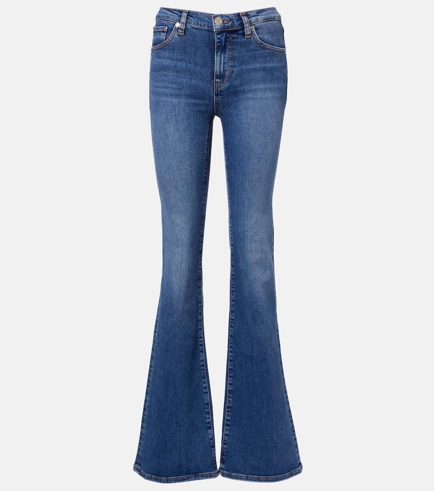 frame icon long mid-rise flared jeans