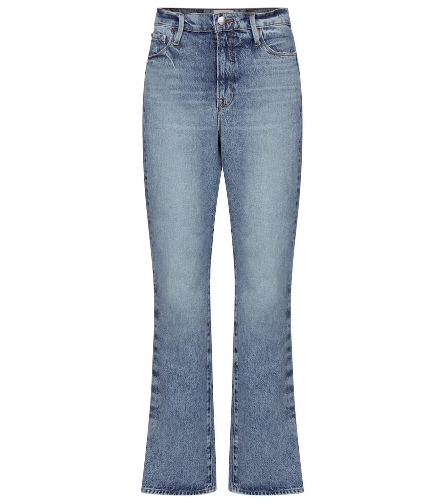frame le drew high-rise straight jeans