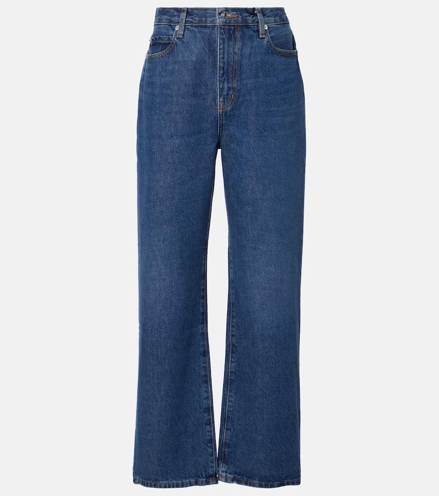 frame le jane ankle high-rise straight jeans