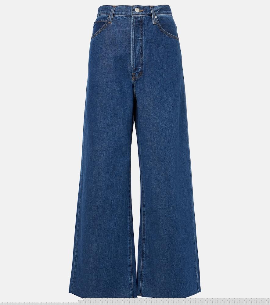 frame le low baggy wide-leg jeans