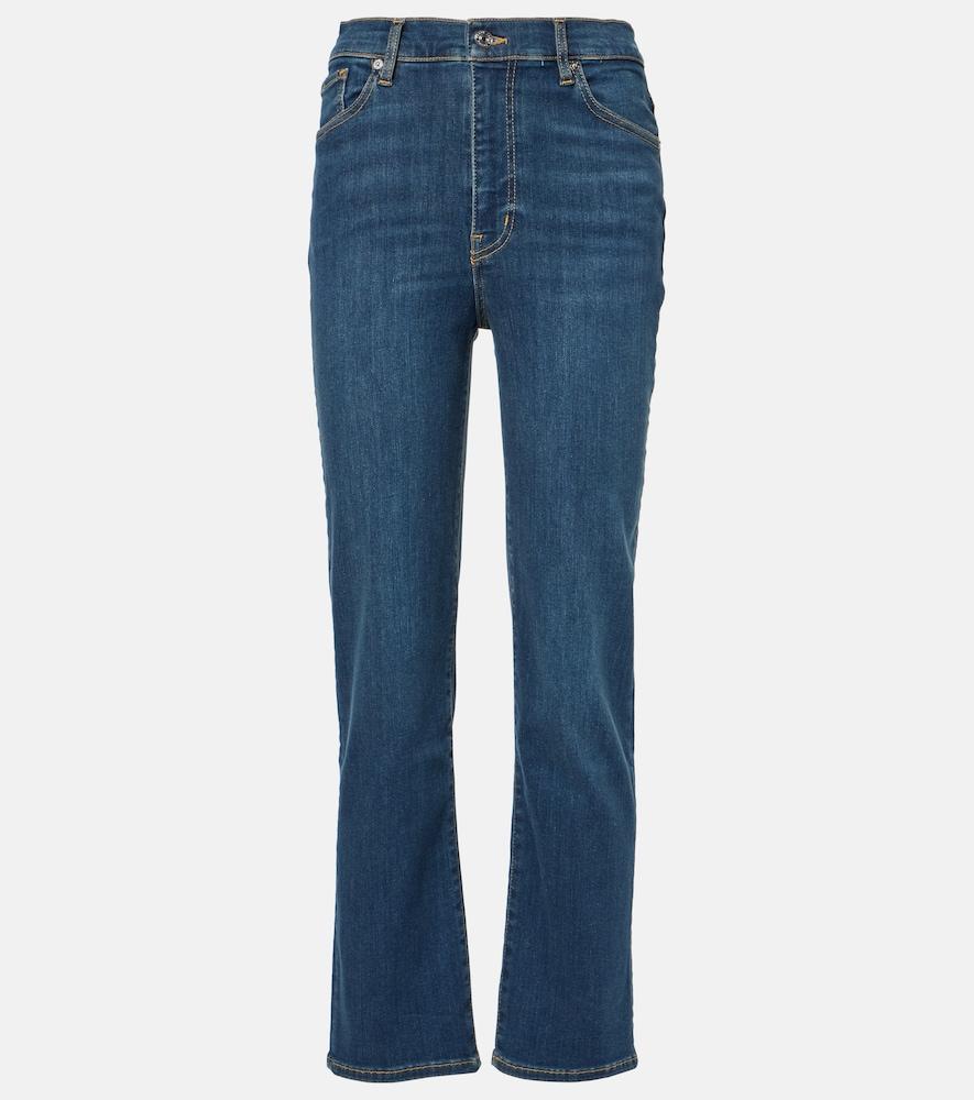 frame le sleek high-rise straight jeans