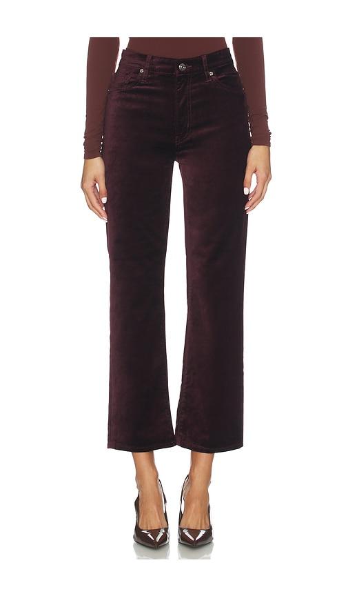 frame le sleek straight pant in burgundy. - size 23 (also in 26, 28)