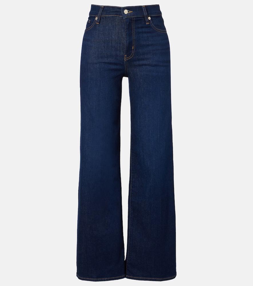 frame le slim high-rise wide-leg jeans