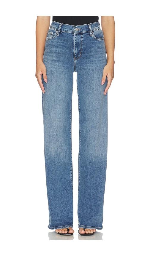 frame le slim palazzo long jeans in blue. - size 24 (also in 32, 33, 34)
