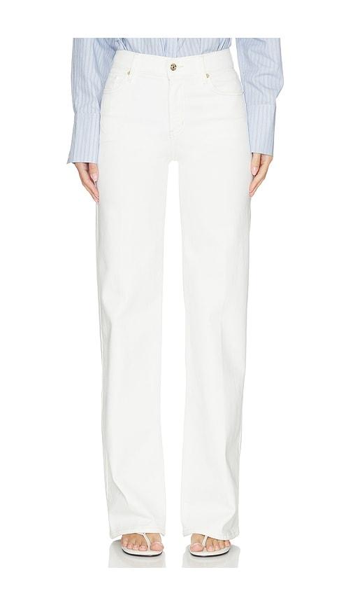 frame le slim palazzo long jeans in white. - size 31 (also in 34)