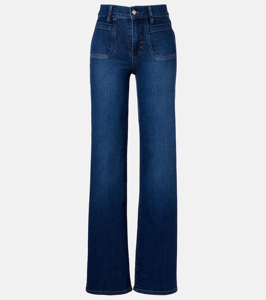 frame le slim palazzo long wide-leg jeans