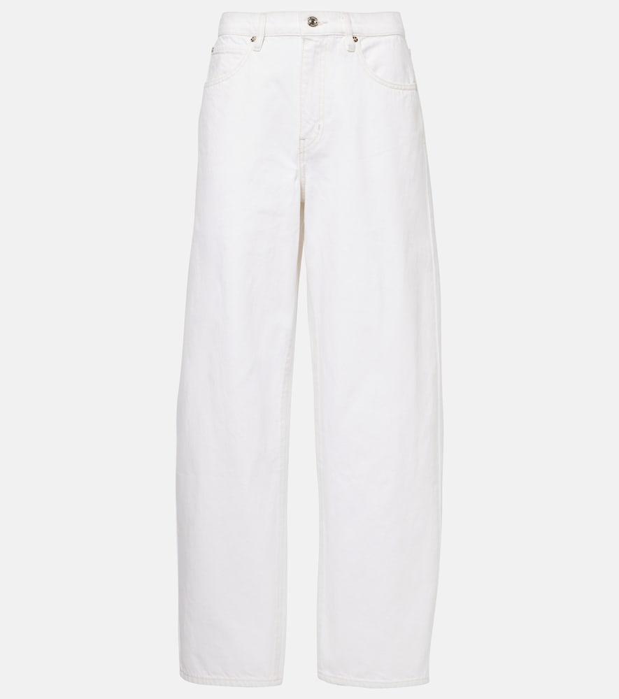 frame low slung barrel-leg jeans