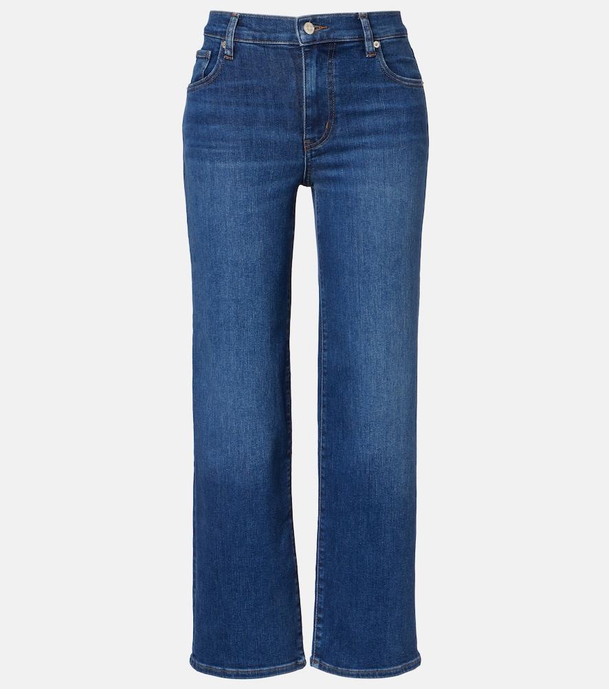 frame mellow cropped mid-rise straight jeans