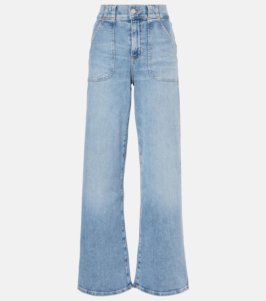 frame modern pocket high-rise wide-leg jeans
