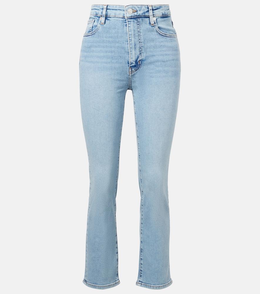 frame pencil crop high-rise straight jeans