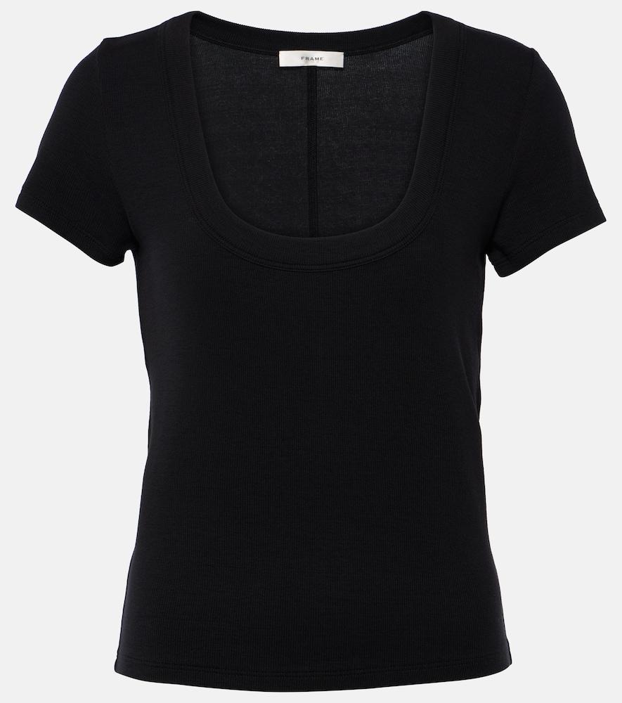 frame rib baby tee jersey top