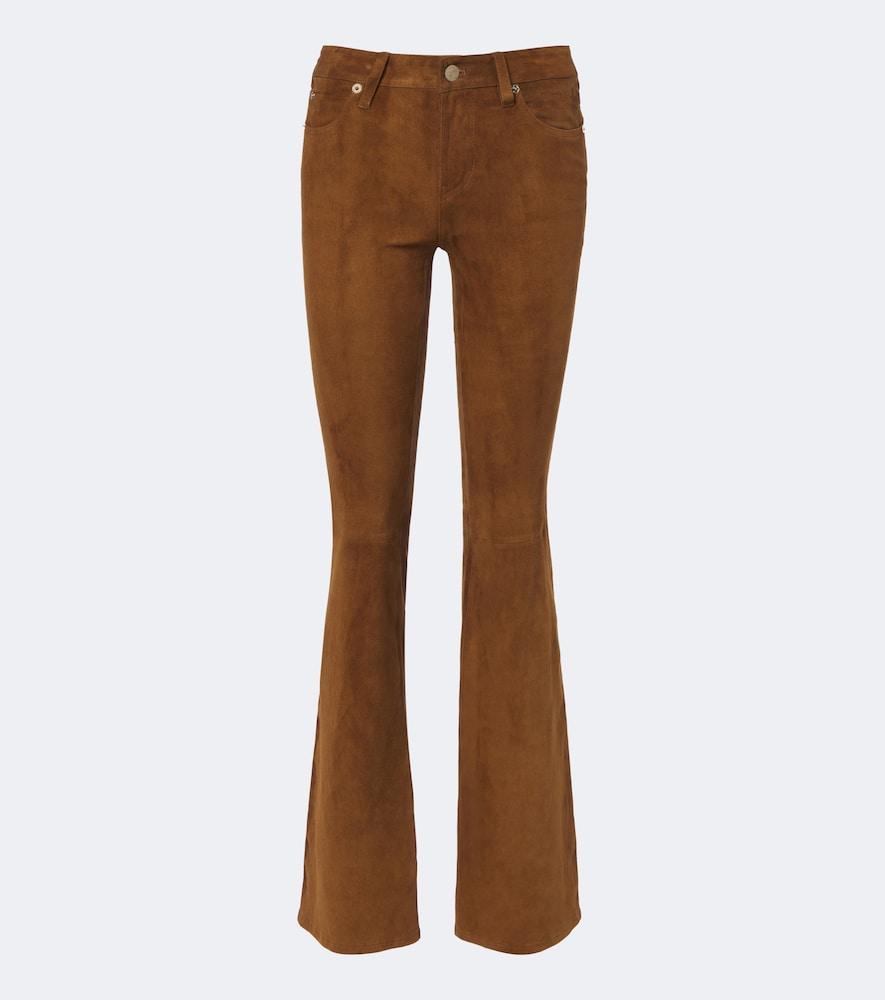 frame rodeo suede flared pants