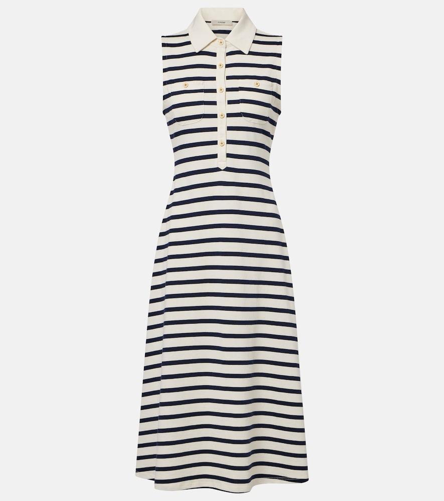 frame sea breeze striped cotton polo dress