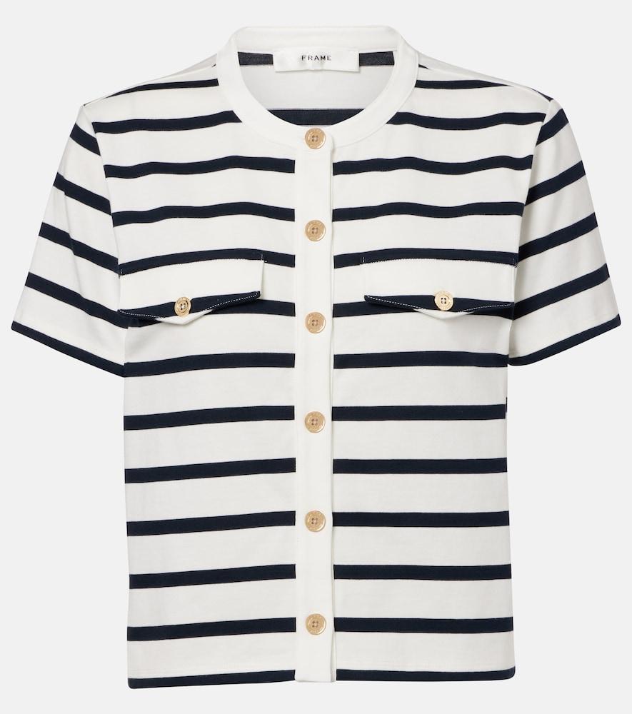 frame striped cotton top