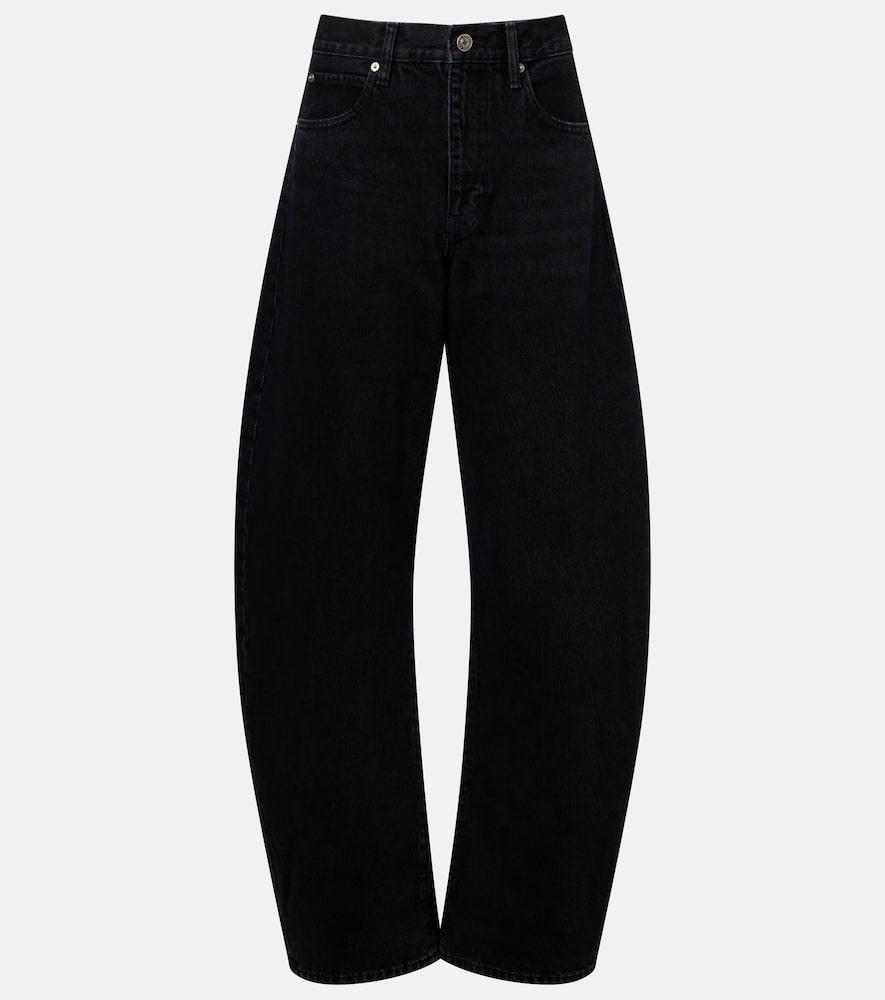 frame the bubble barrel-leg jeans