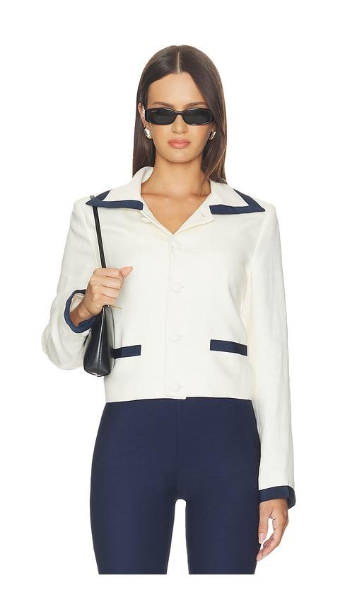 frame the cabana jacket in cream. - size 0 (also in 2, 4, 6)