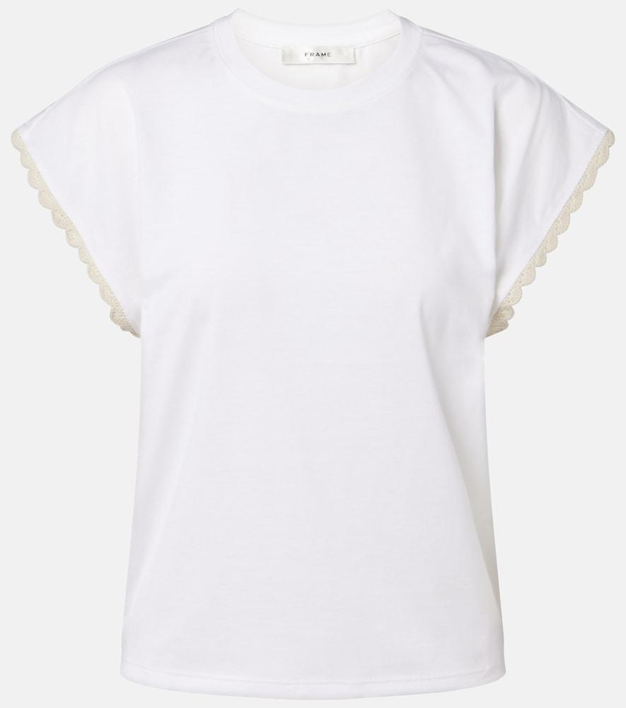 frame the crochet cotton jersey t-shirt