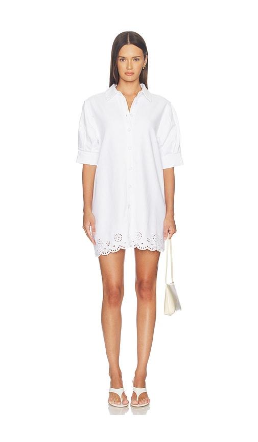 frame the eyelet play dress in white. - size m (also in xs, s)