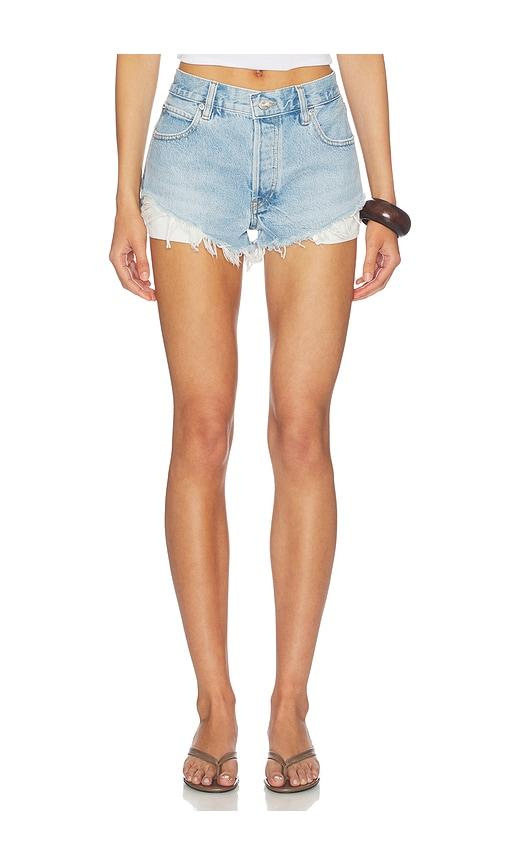 frame the grunge hang short in blue. - size 23 (also in 26, 27, 28, 29, 31, 33, 34)