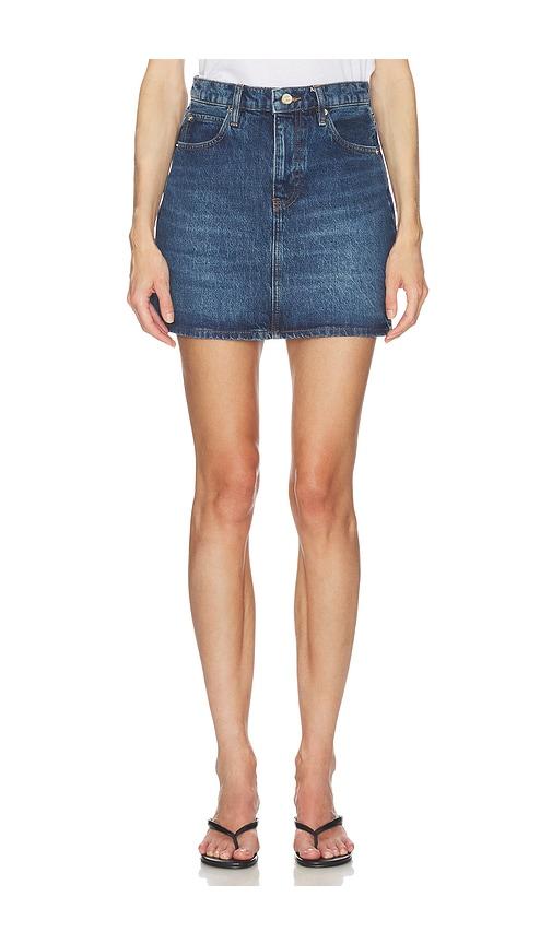 frame the high mini skirt in blue. - size 25 (also in 28, 29, 30)