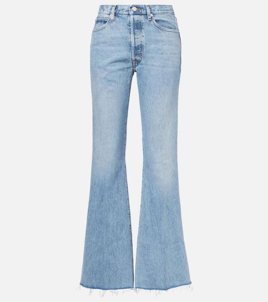 frame the lax high-rise flared jeans