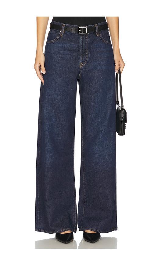 frame the loose jeans in blue. - size 28 (also in 32, 33, 34)