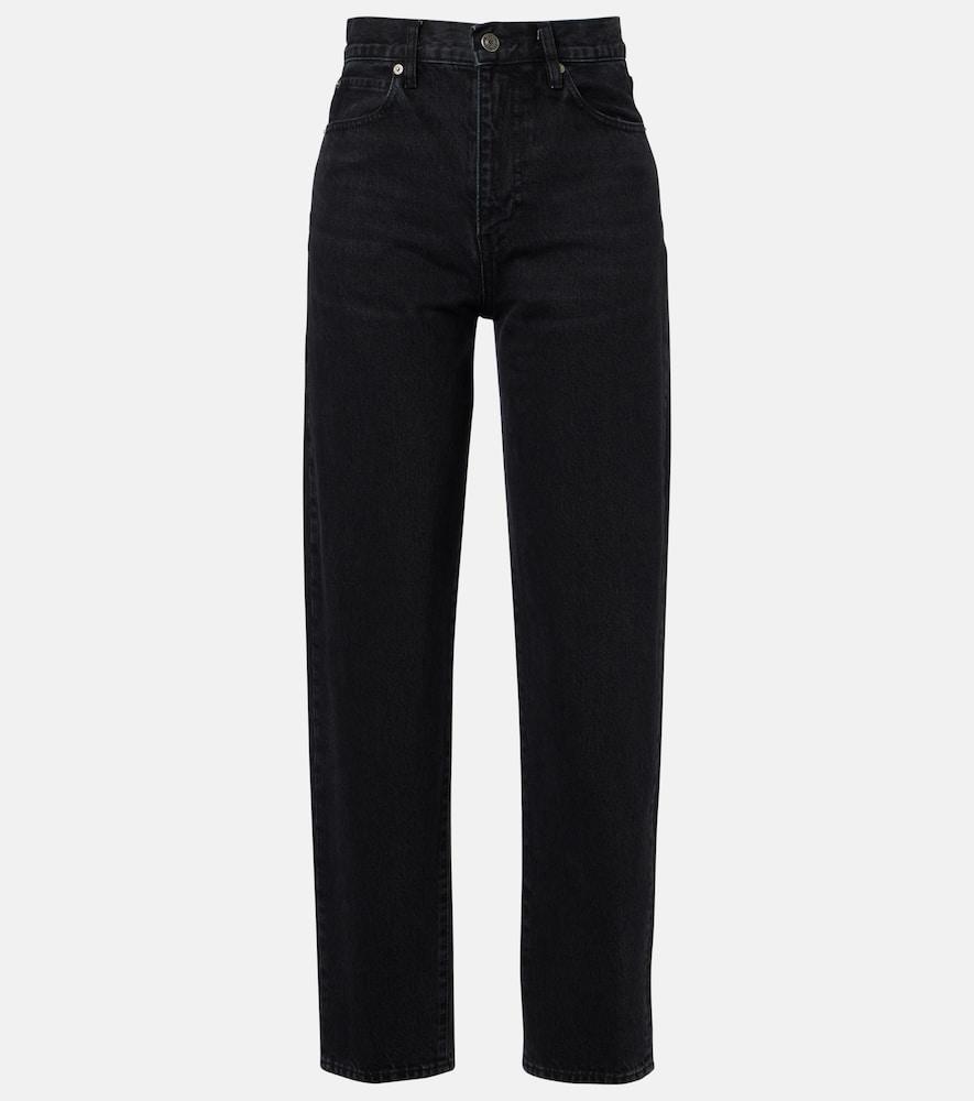 frame the neat mid-rise straight jeans