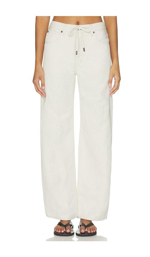 frame the off duty drawstring bow jeans in neutral. - size 25 (also in 26, 27, 28, 30, 31, 32, 33, 34)
