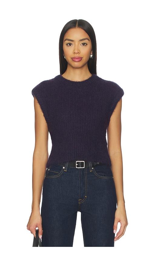 frame the plush vest in purple. - size s (also in xs)