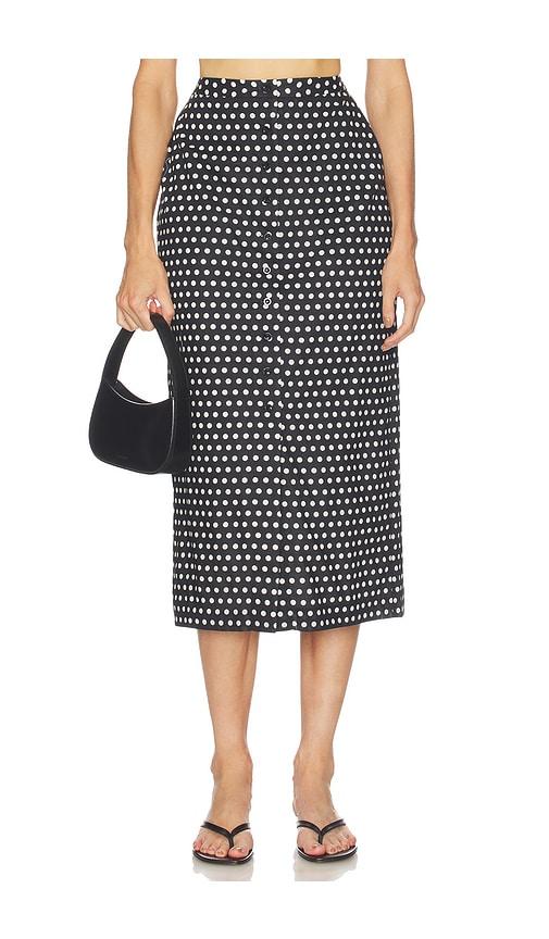 frame the polka dot skirt in black. - size 0 (also in 10, 00)