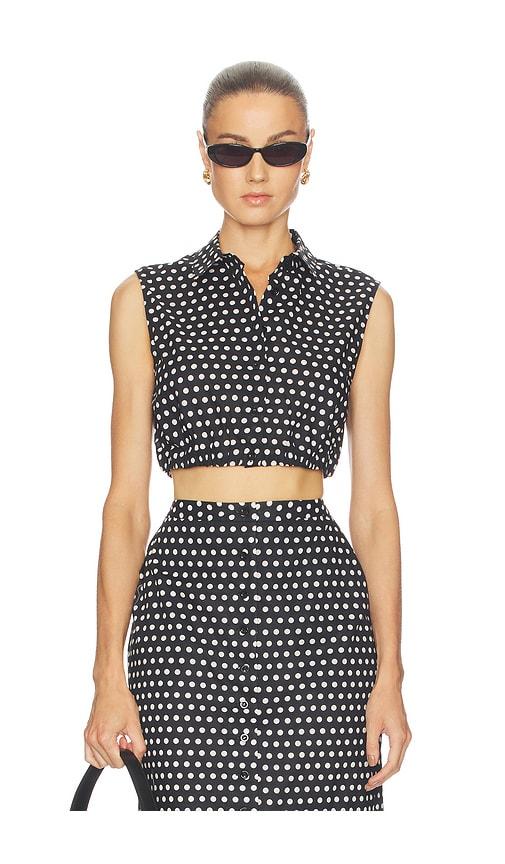 frame the polka dot top in black. - size m (also in xs, s)
