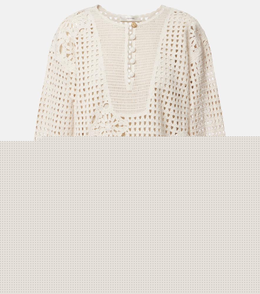 frame the postcard cotton crochet tunic