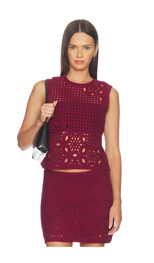 frame the postcard tank in red. - size l (also in xs, s, m)