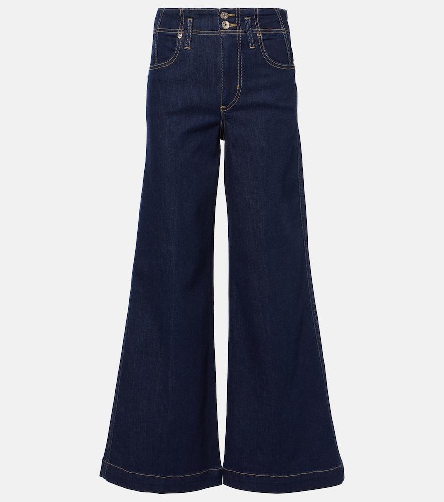 frame the seamed wide high-rise jeans