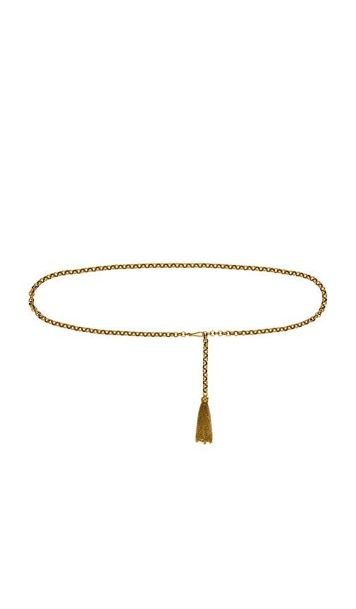 frame the sebastian belt in metallic gold. - size m/l (also in xs/s)