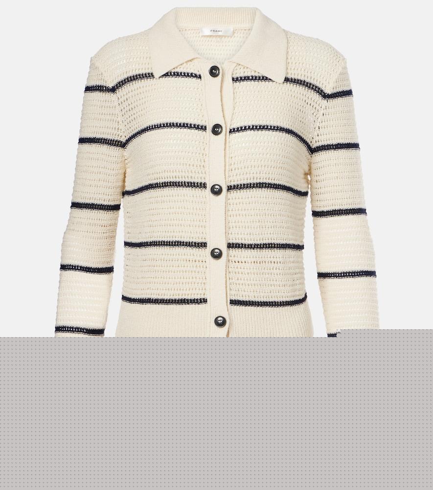 frame the shrunken cotton-blend cardigan