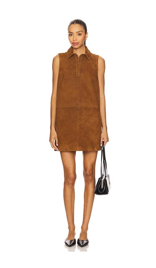 frame the suede city shift in brown. - size 0 (also in 2, 6)