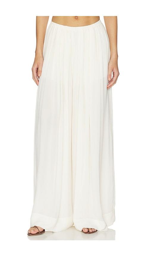 frame the wave pant in cream. - size l (also in m)