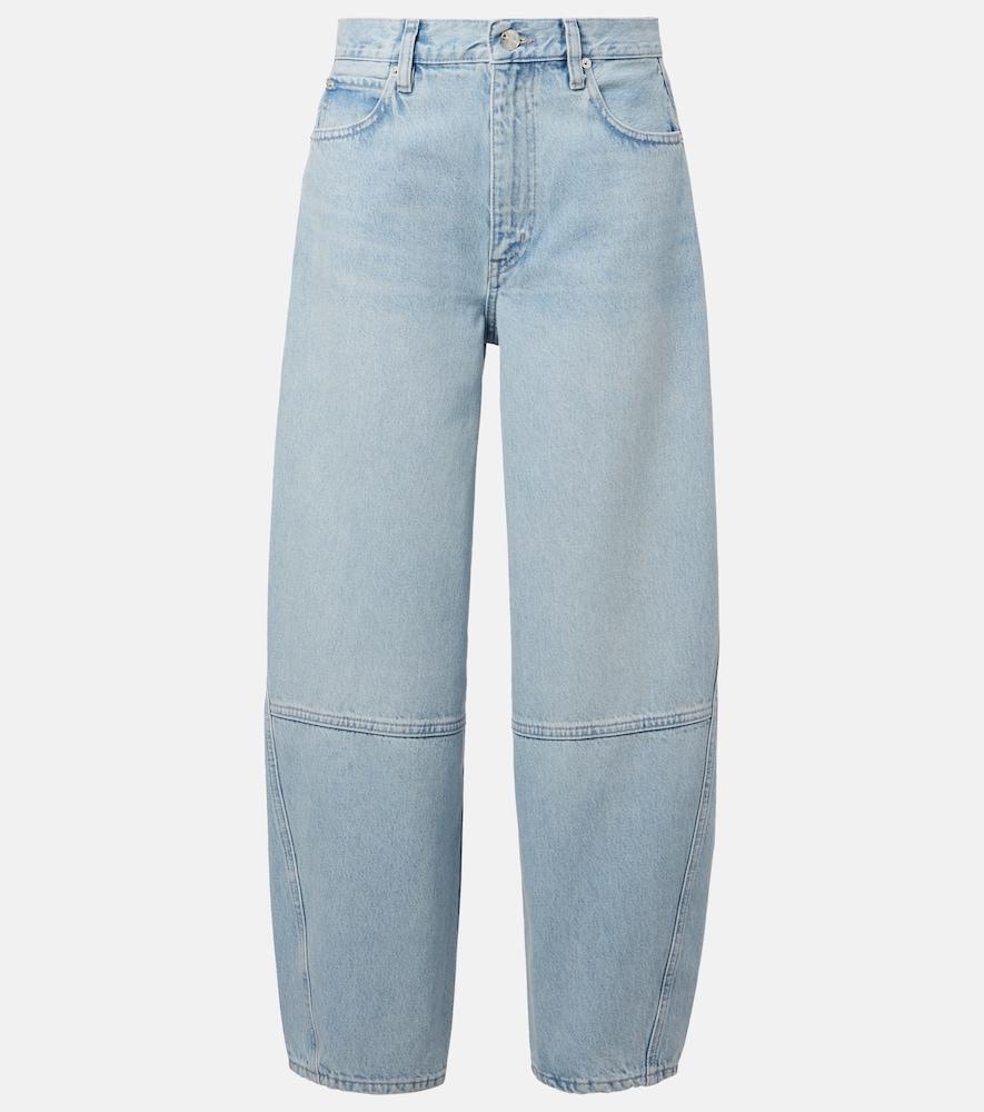 frame twisted wide-leg jeans