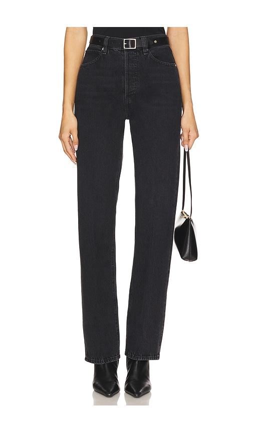 frame vertical straight leg jeans in black. - size 30 (also in 32)