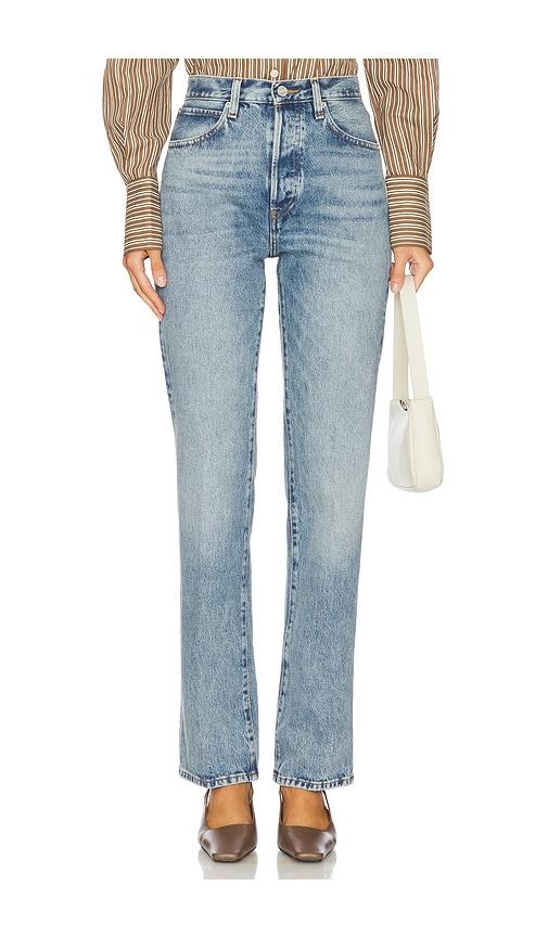 frame vertical straight leg jeans in blue. - size 29 (also in 30, 31, 32)