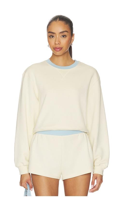 frame x alexandra leclerc the monte carlo sweatshirt in cream. - size l (also in m)