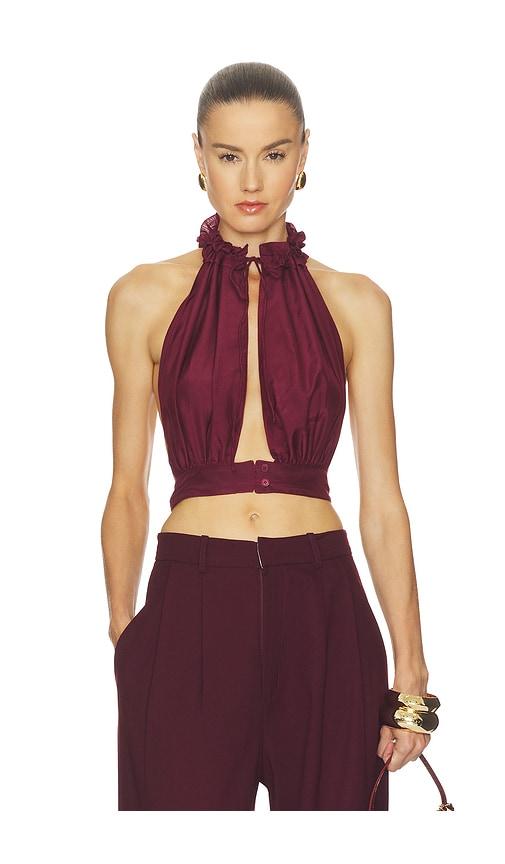 franã§oise medea blouse in burgundy. - size 34 (also in 36)