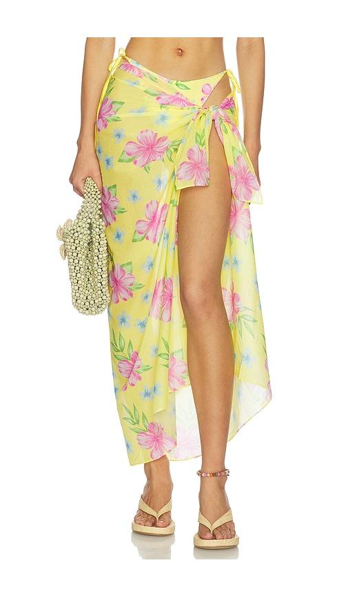 frankies bikinis alessia sarong in yellow.