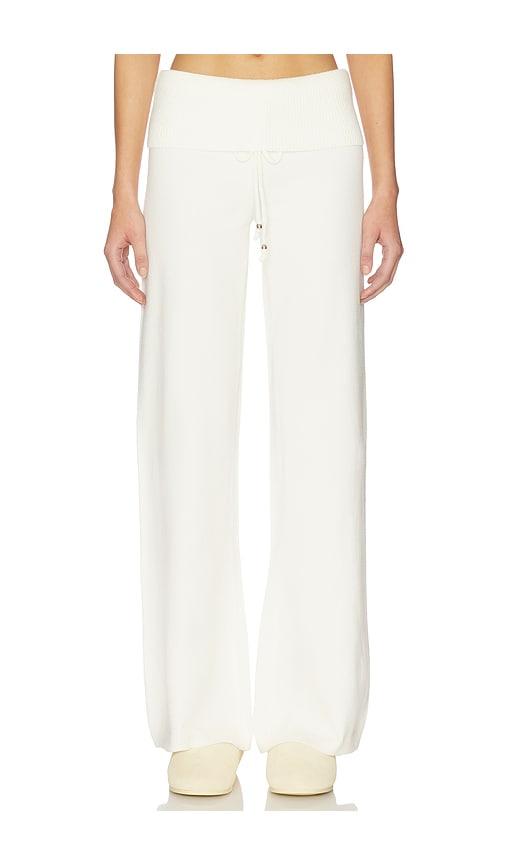 frankies bikinis dawson cloud knit pant in white. - size l (also in m)