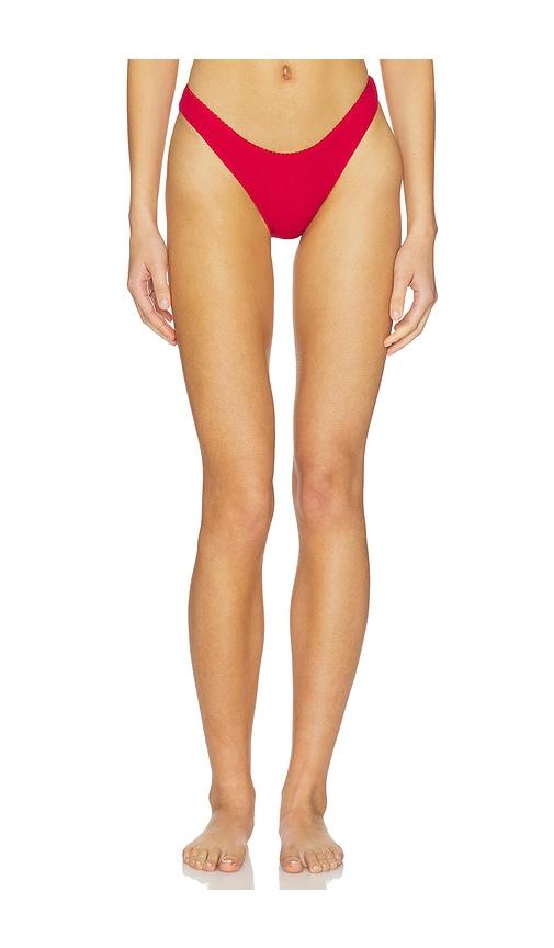 frankies bikinis dove thermal bottom in red. - size m (also in xl)