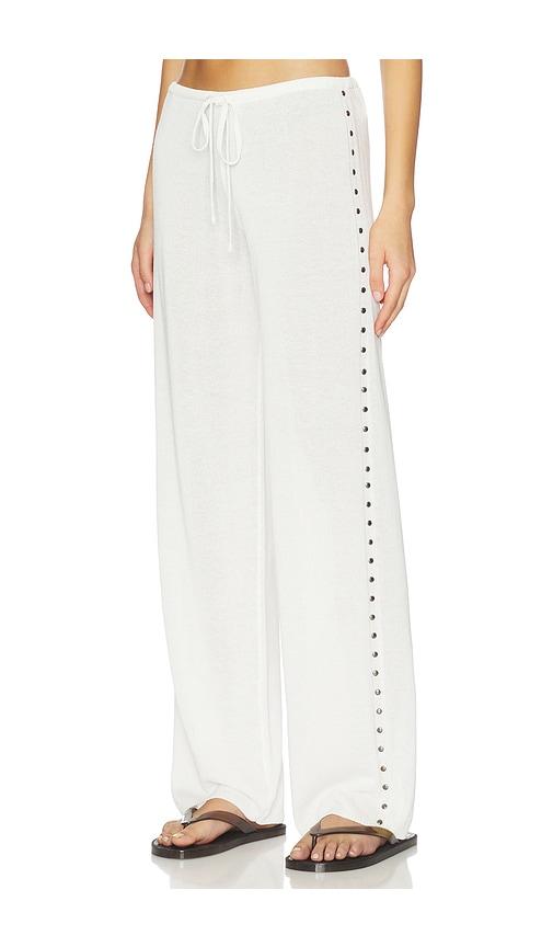 frankies bikinis ela knit pant in white. - size m (also in s)