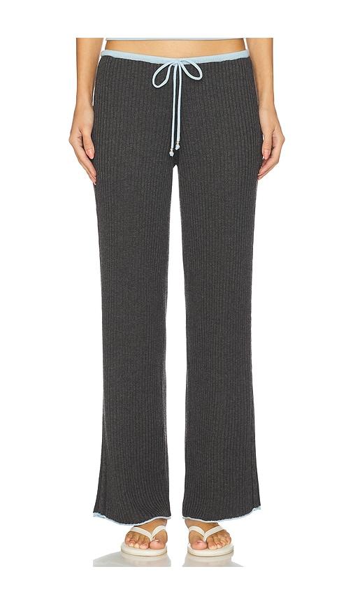 frankies bikinis lochlin knit pant in grey. - size m (also in s)