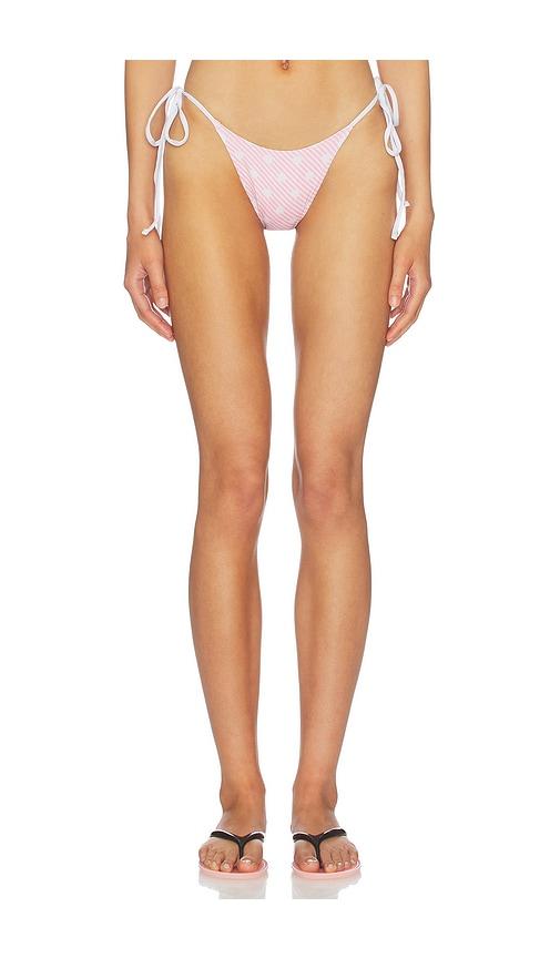 frankies bikinis mackenzie reversible bikini bottom in pink. - size l (also in xs, s, m, xl)